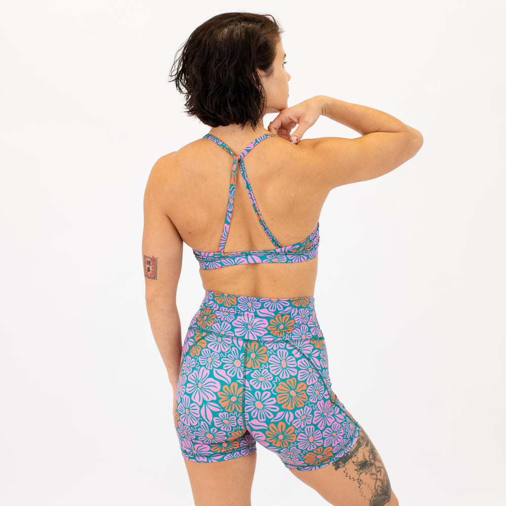 Loop Back Sports Bra - Daisy Daze -2