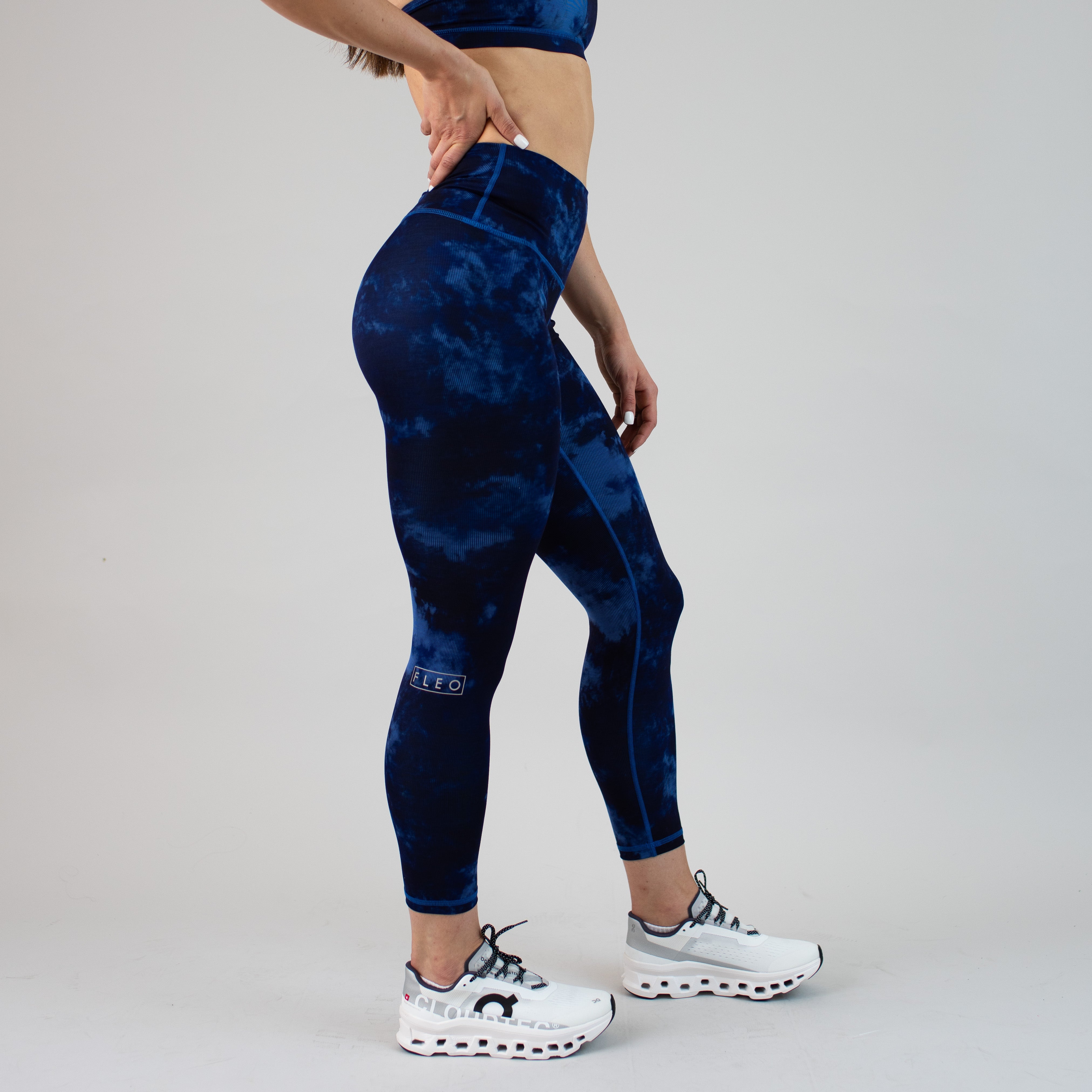 Blue Ribbed Legging 7/8 25" - El Toro