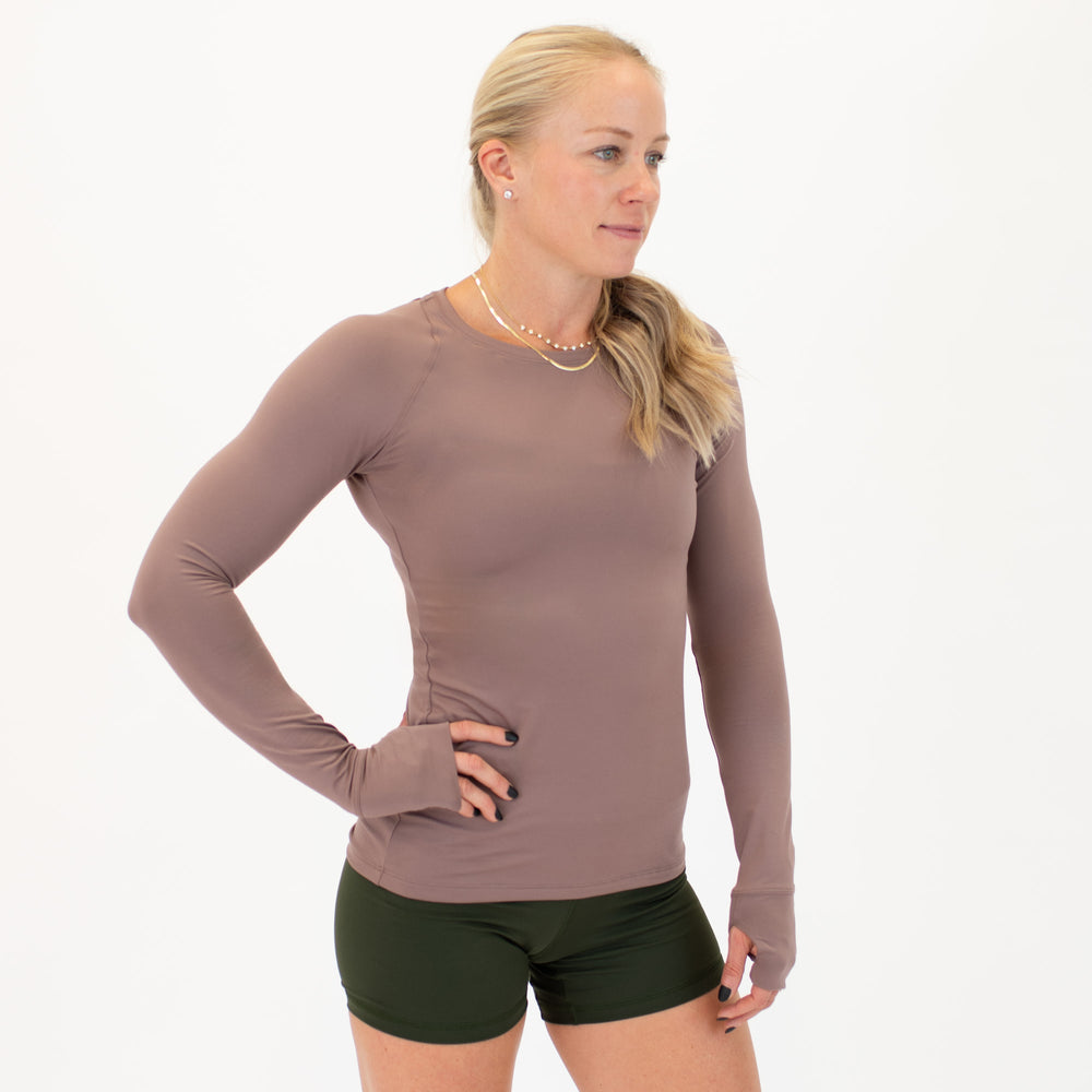 Deep Taupe Women's Long Sleeve Shirt - Foundation