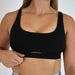 Black Strappy Back Sports Bra - Diana 