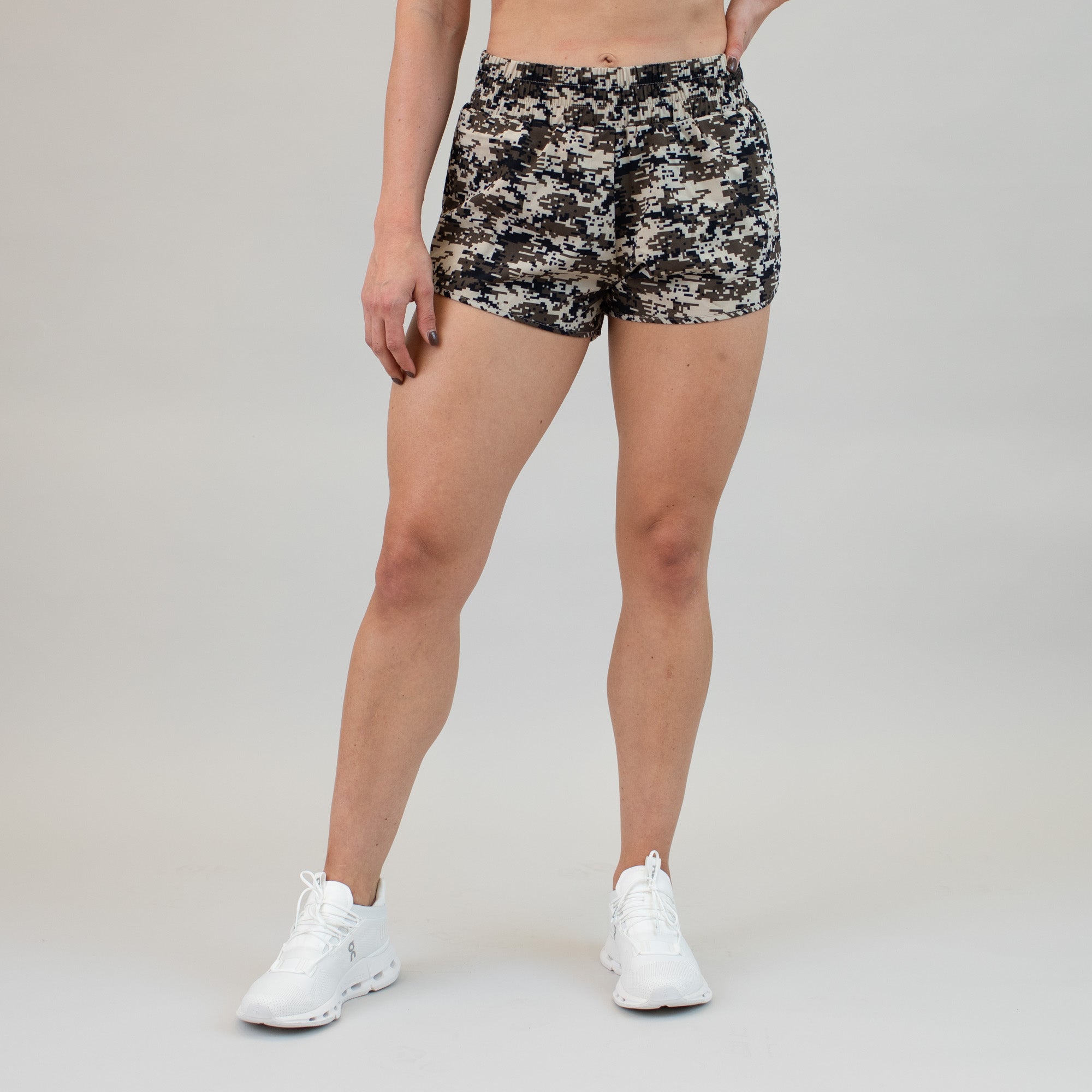 High Rise Keep Up Shorts - Digi Camo 