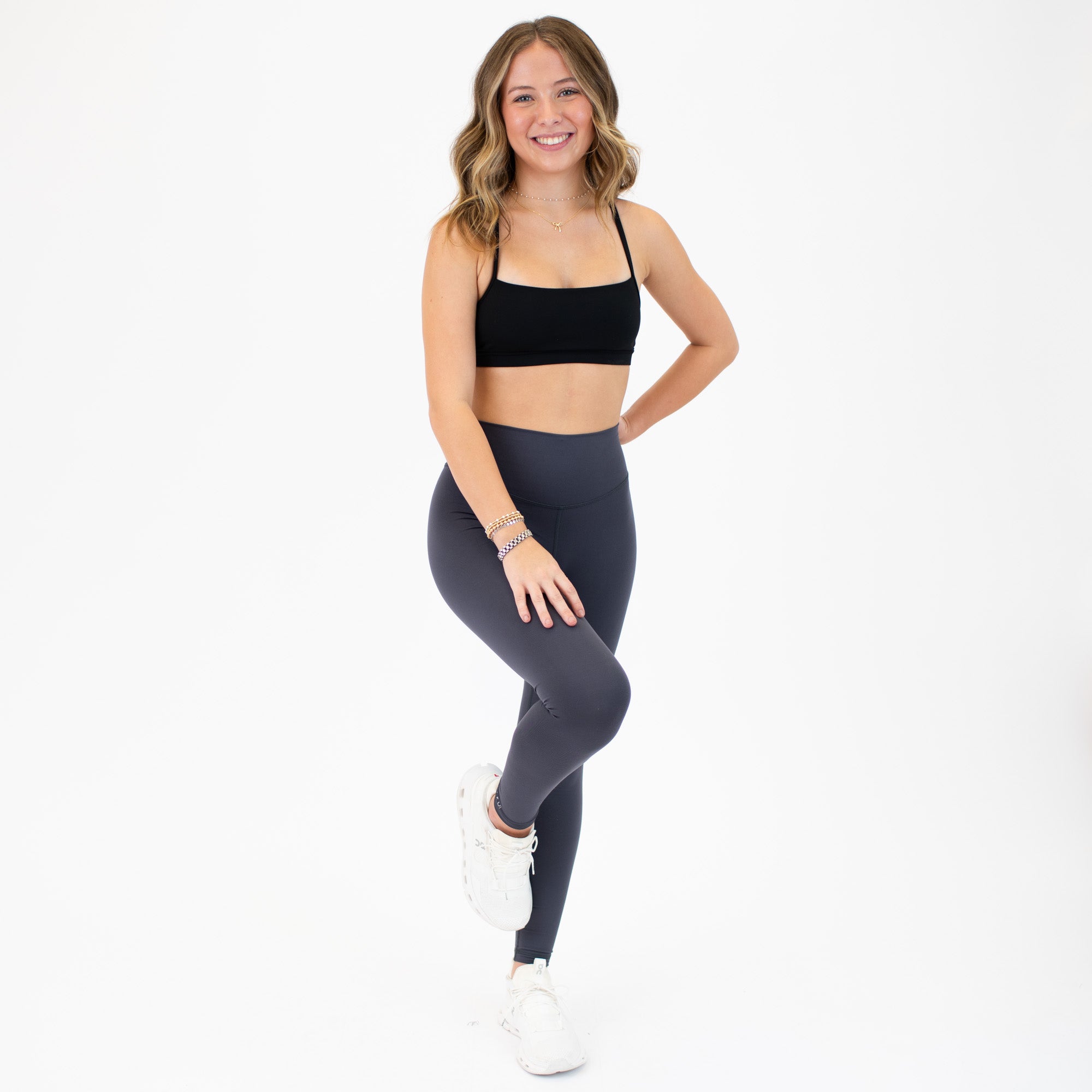 Ebony Contoured Workout Legging - Go Go - Curved High Rise