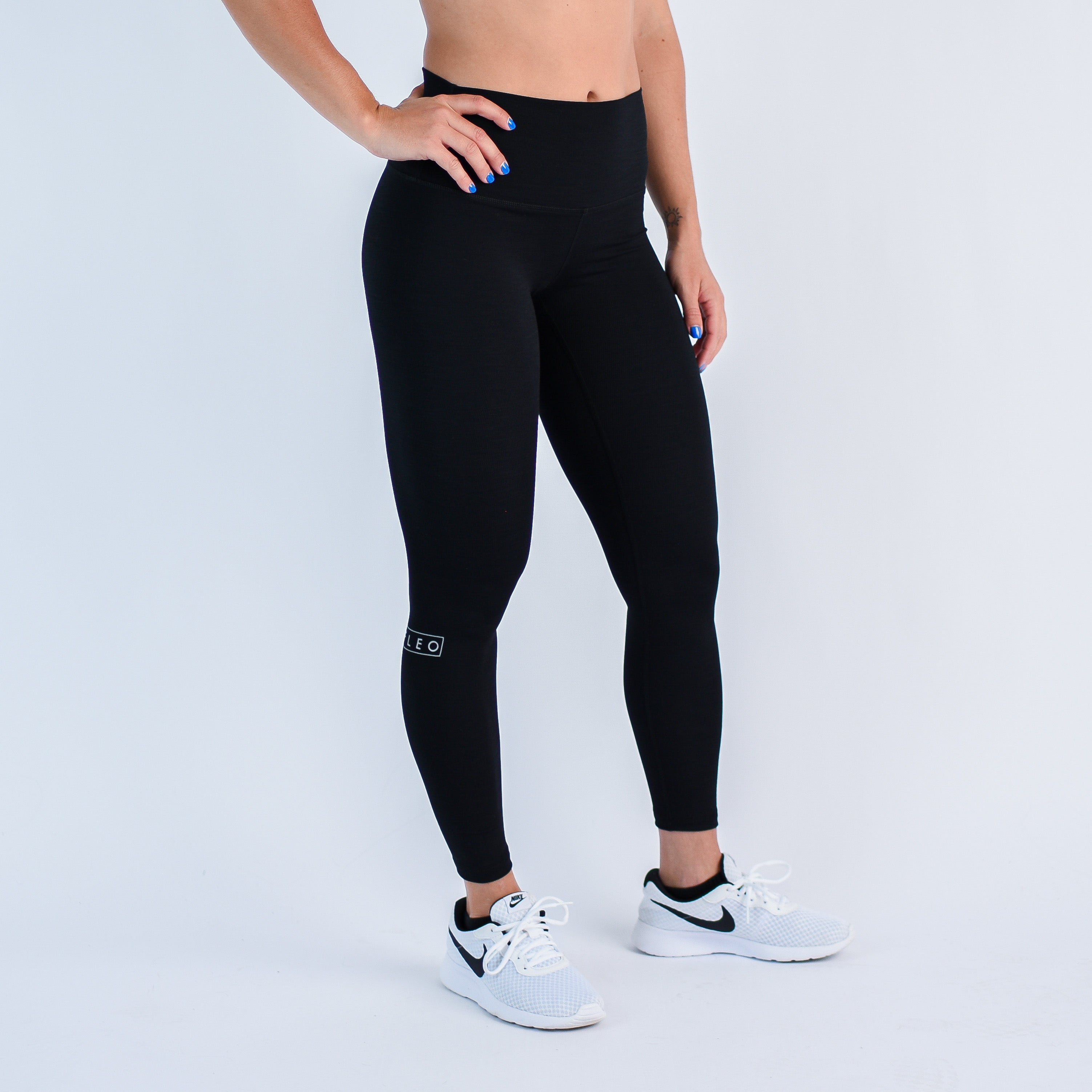 Black Ribbed Legging 7/8 25" - El Toro