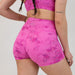 Electric Phlox No Front Seam High Rise Spandex Shorts