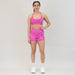 Electric Phlox No Front Seam High Rise Spandex Shorts