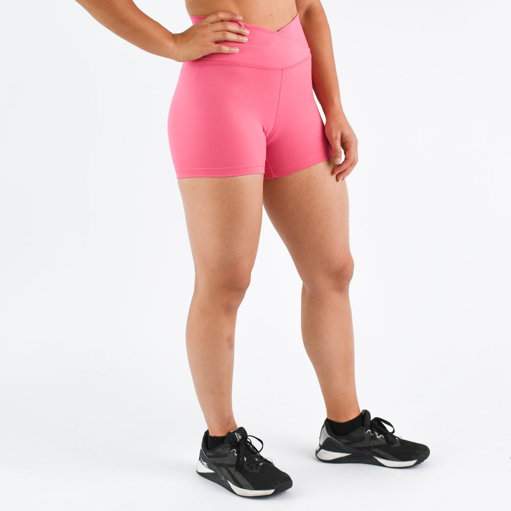 Fandango Pink High Rise Spandex Shorts