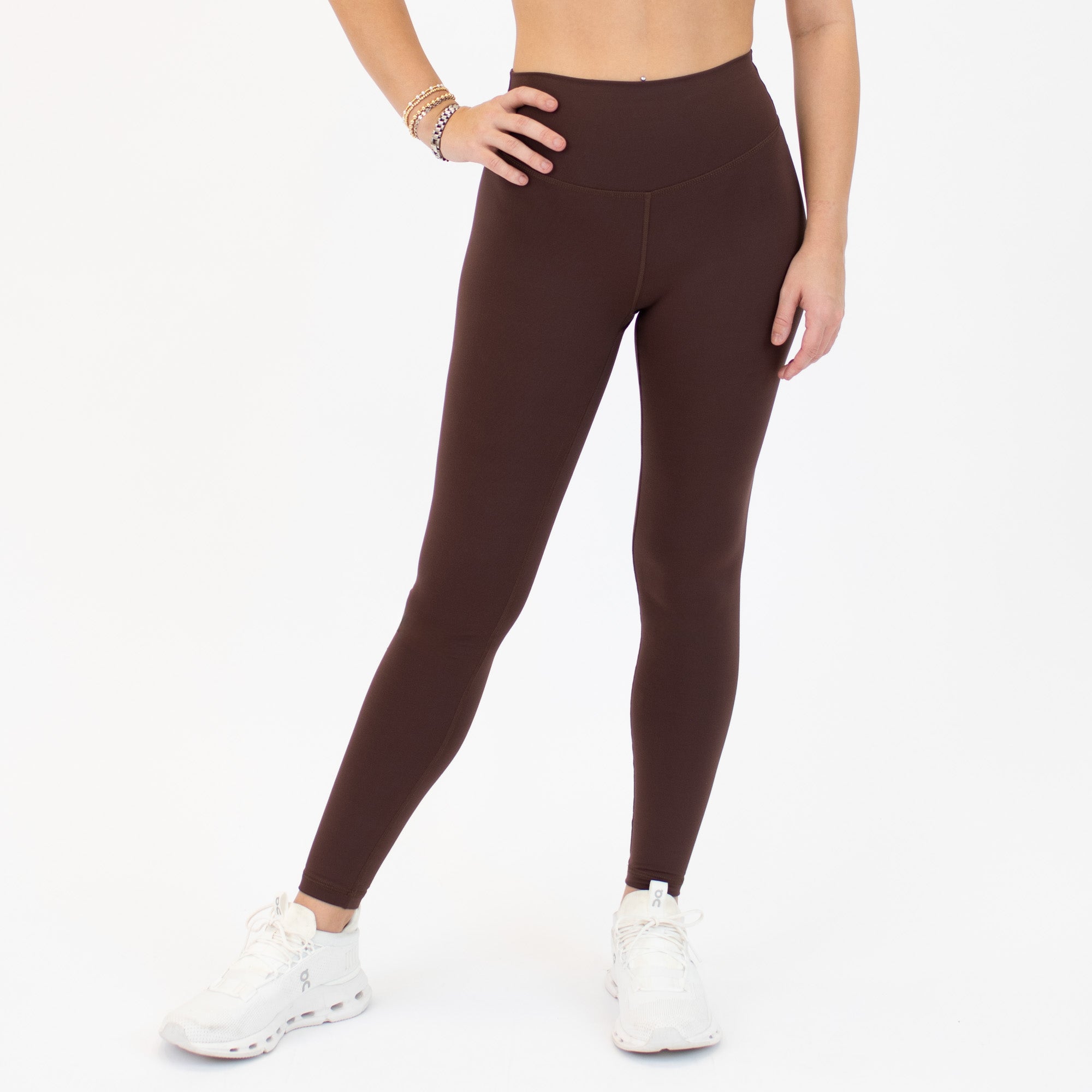 French Roast Contoured Workout Legging - Go Go - Curved High Rise