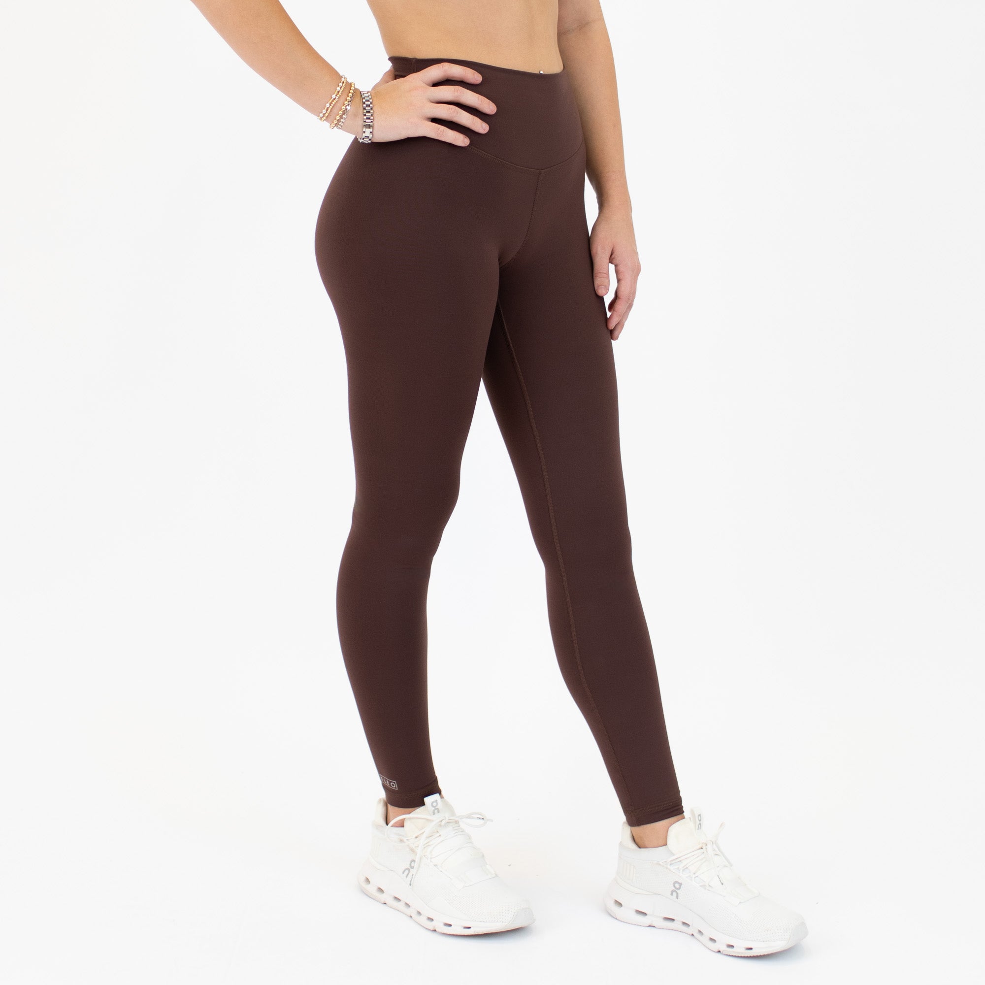 French Roast Contoured Workout Legging - Go Go - Curved High Rise