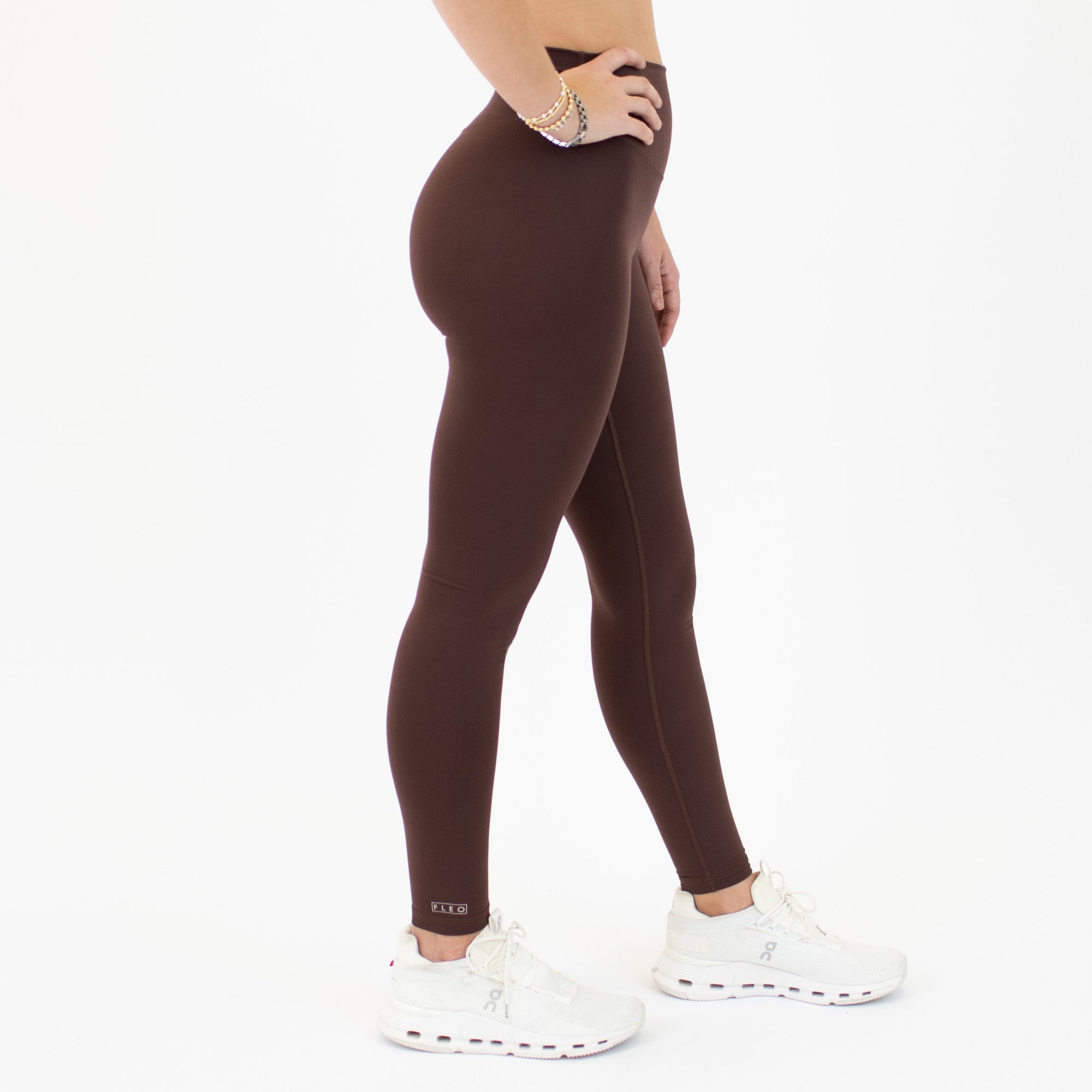 French Roast Contoured Workout Legging - Go Go - Curved High Rise