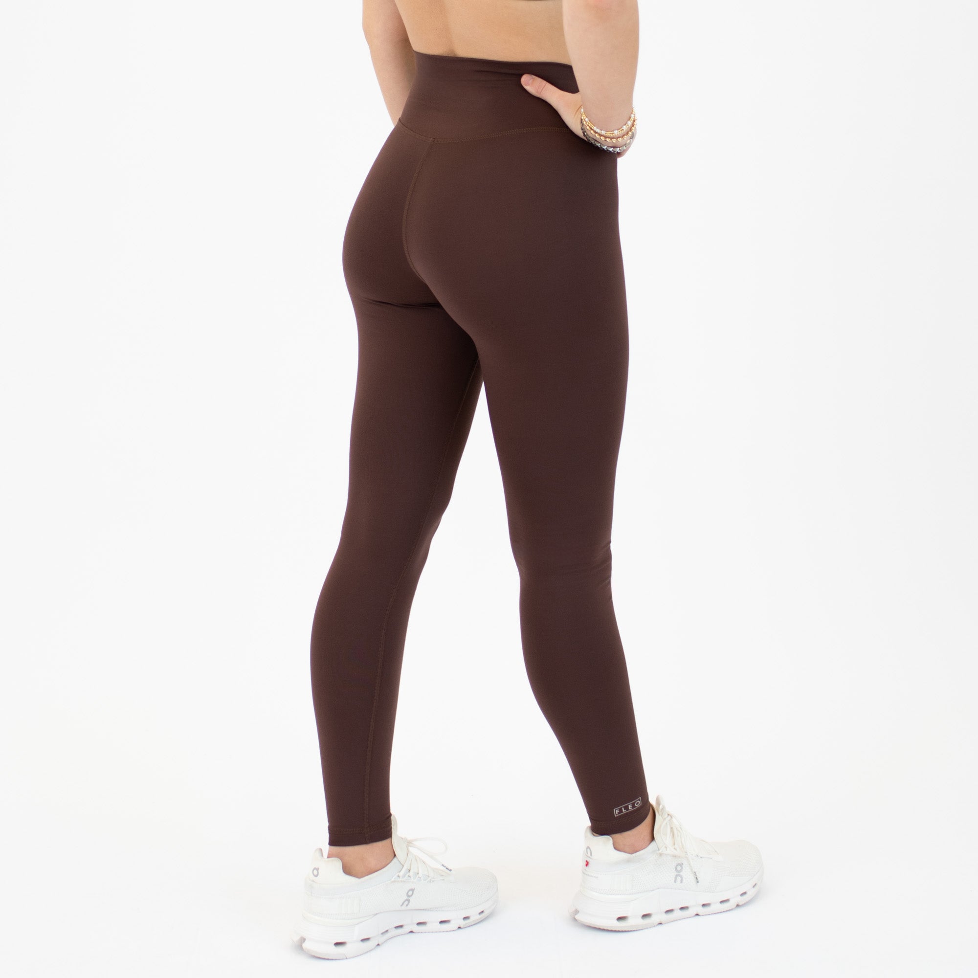 French Roast Contoured Workout Legging - Go Go - Curved High Rise