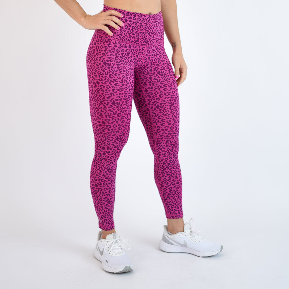 Fuchsia Red Leopard El Toro Leggings