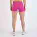 Fuchsia Red Mid Rise Contour Training Shorts For Women