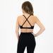 X Back Sports Bra - Chloe in Gold on Black