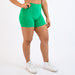 Golf Green No Front Seam High Rise Spandex Shorts