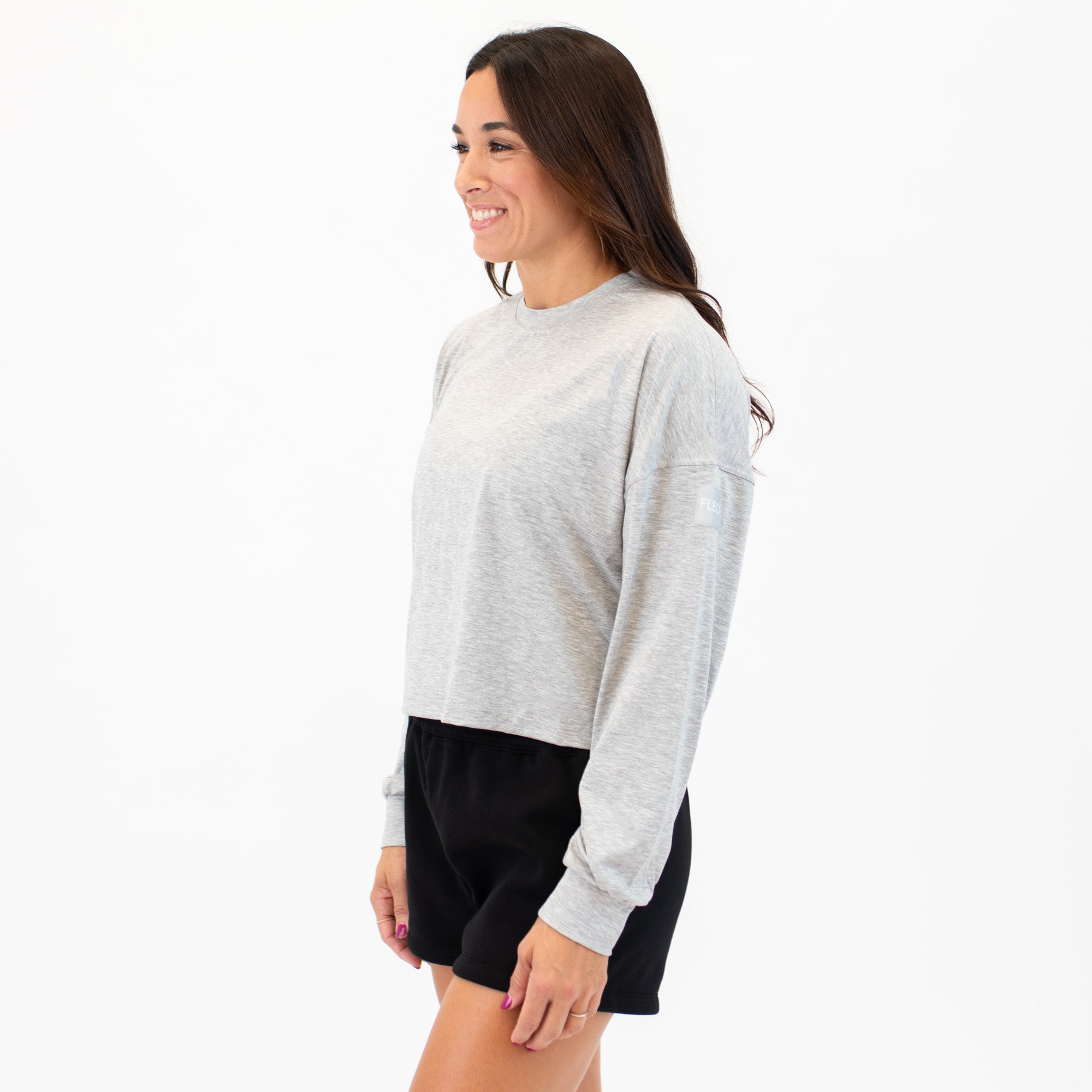 Affinity Oversized Long Sleeve Crop Tee