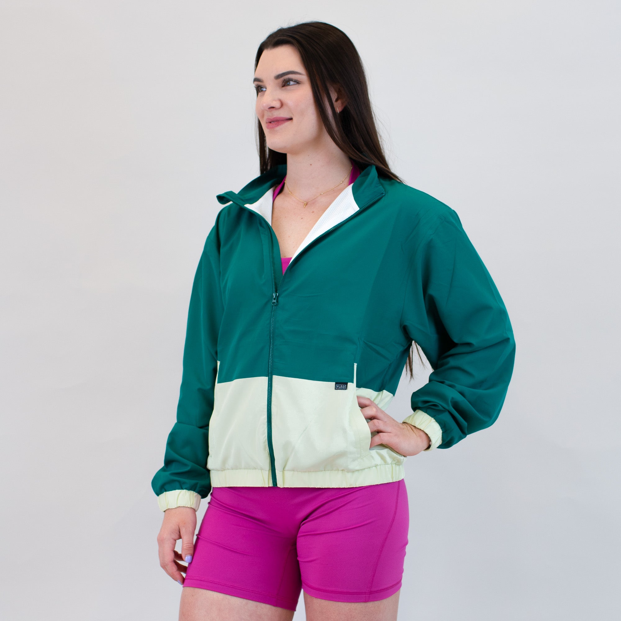 Alpine Green + Lime Cream Athlete Jacket