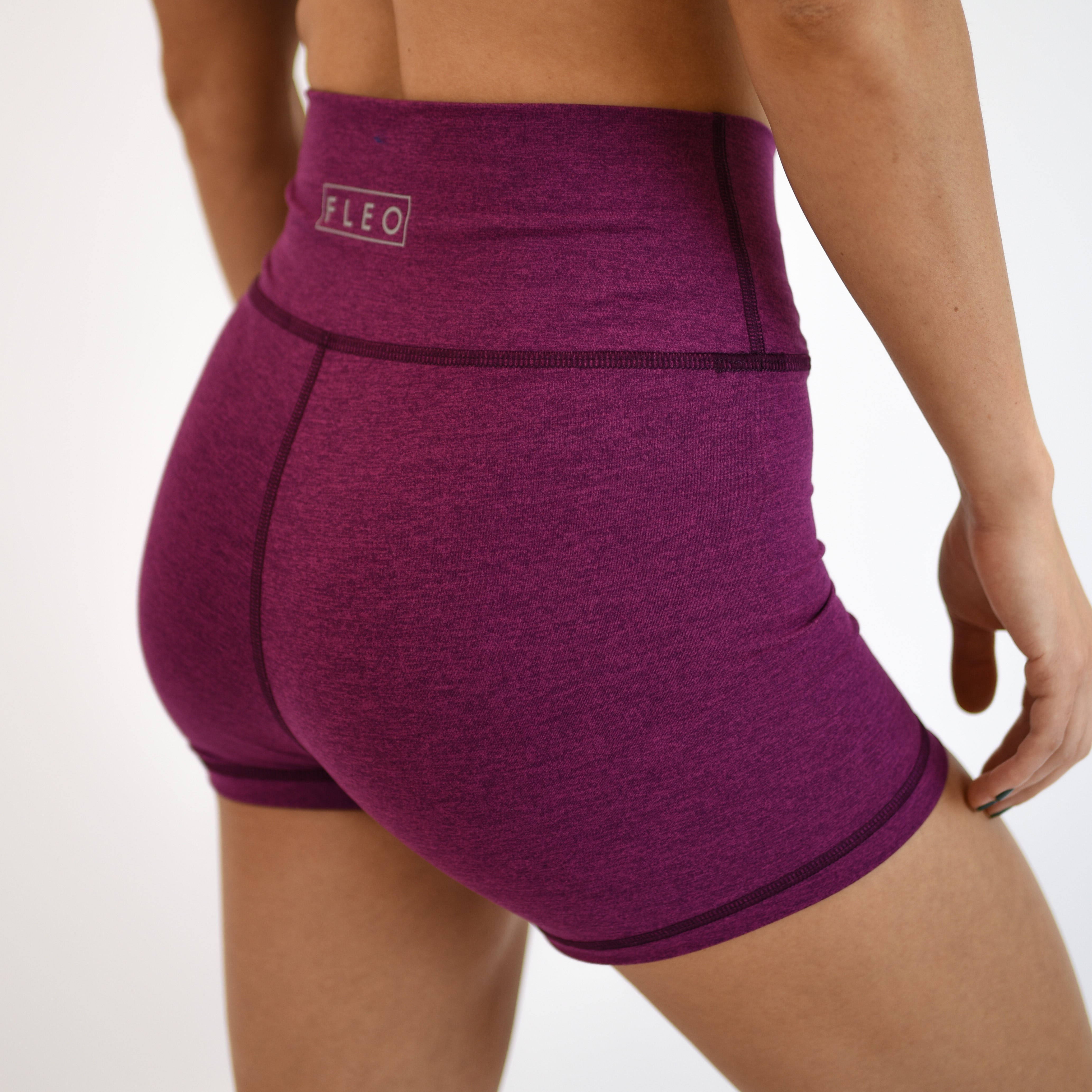 Heather Festival Fuchsia High Rise Spandex Shorts