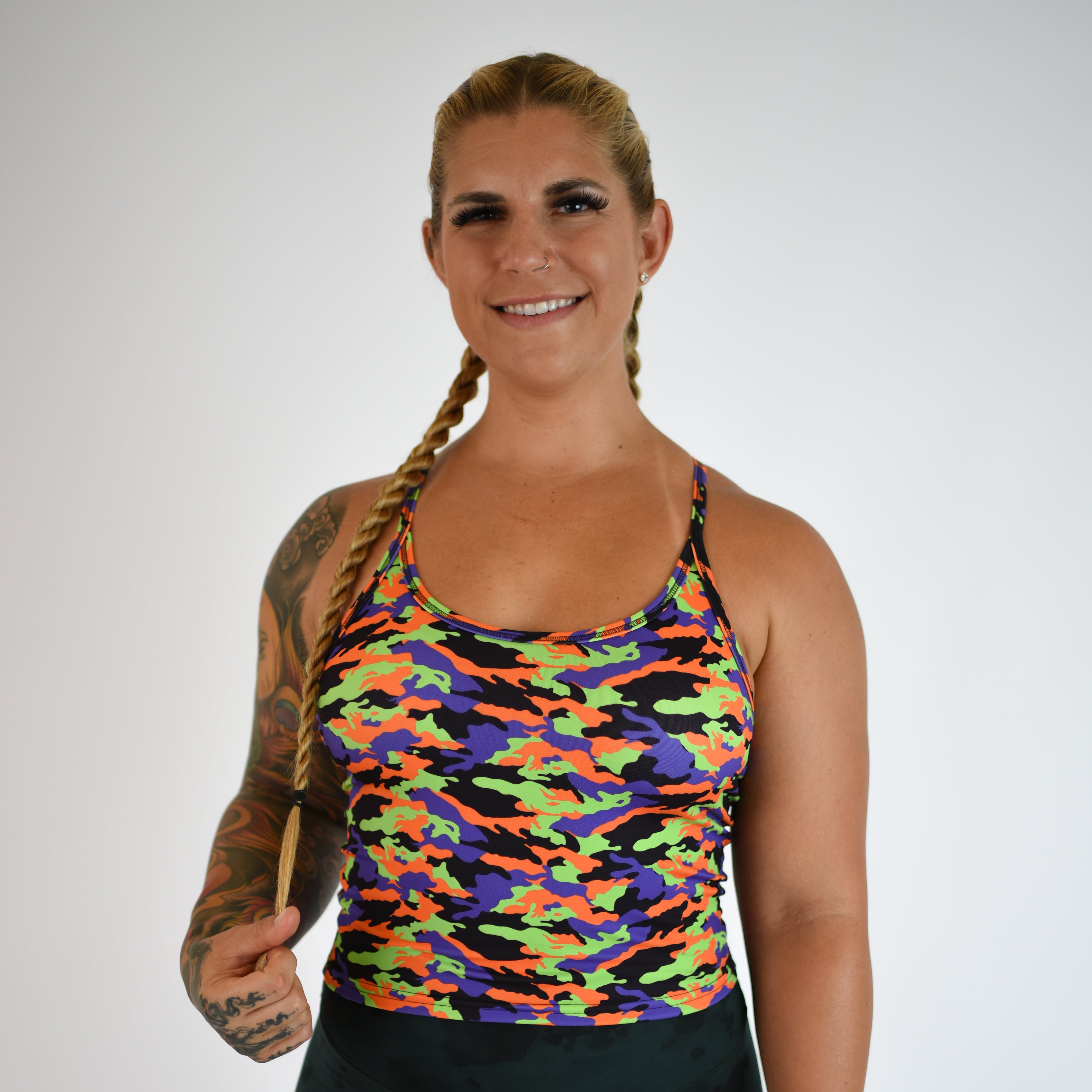 Halloween Spooky Camo Crop Tank - Switch Up