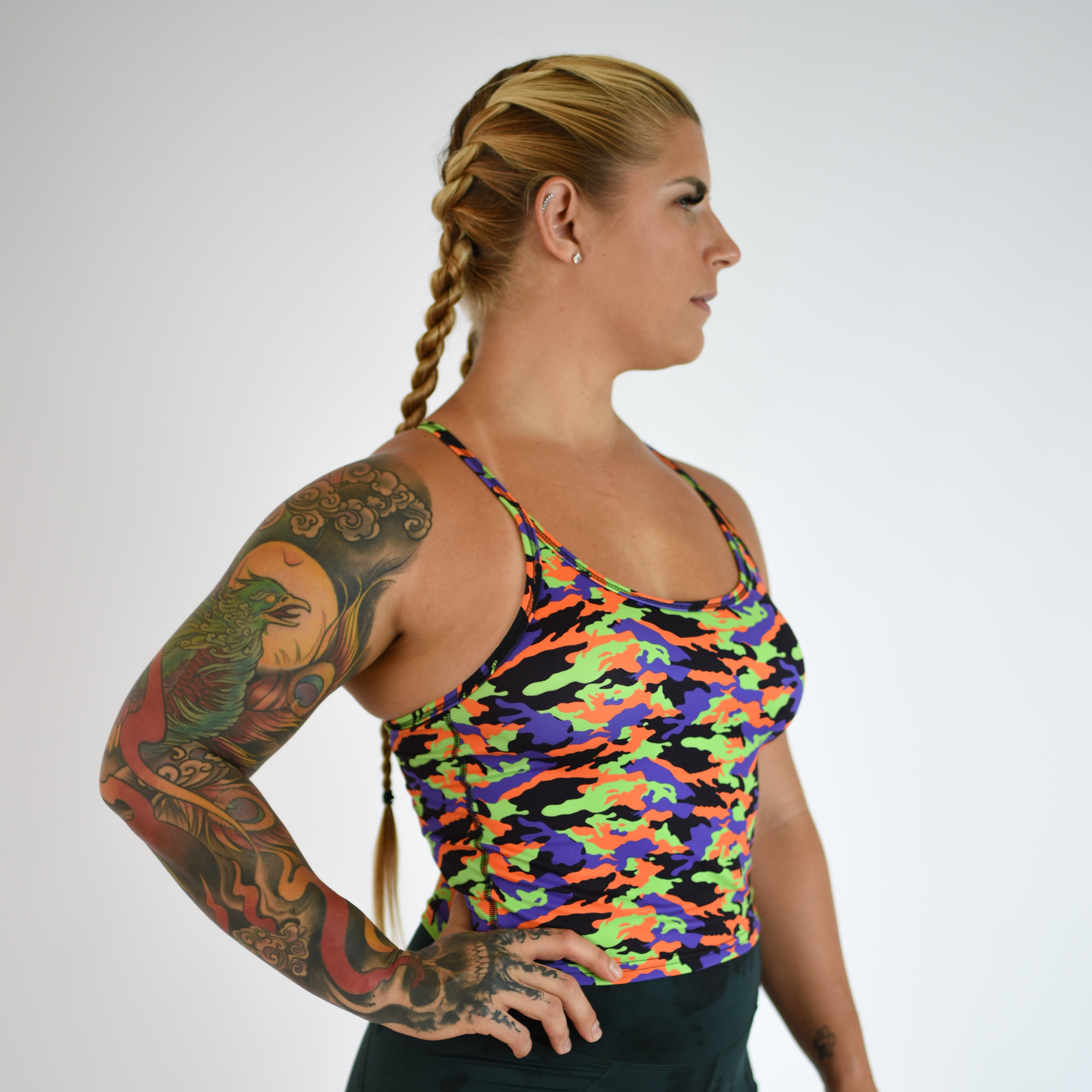 Halloween Spooky Camo Crop Tank - Switch Up