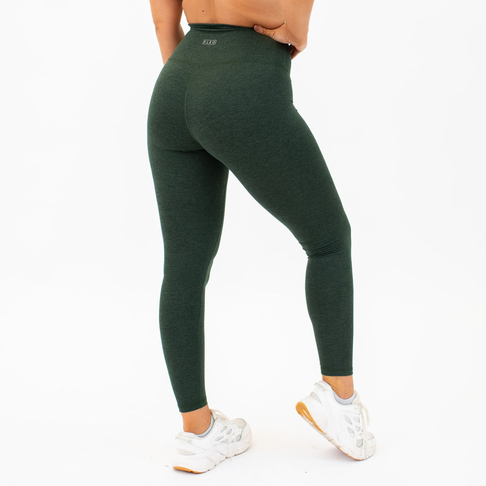 Heather Black Forest High Rise Workout Leggings