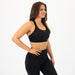 Black Leopard Sports Bra - Isla Scoop Neck