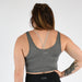 Low Back Crop Tank - Black Heather Breeze