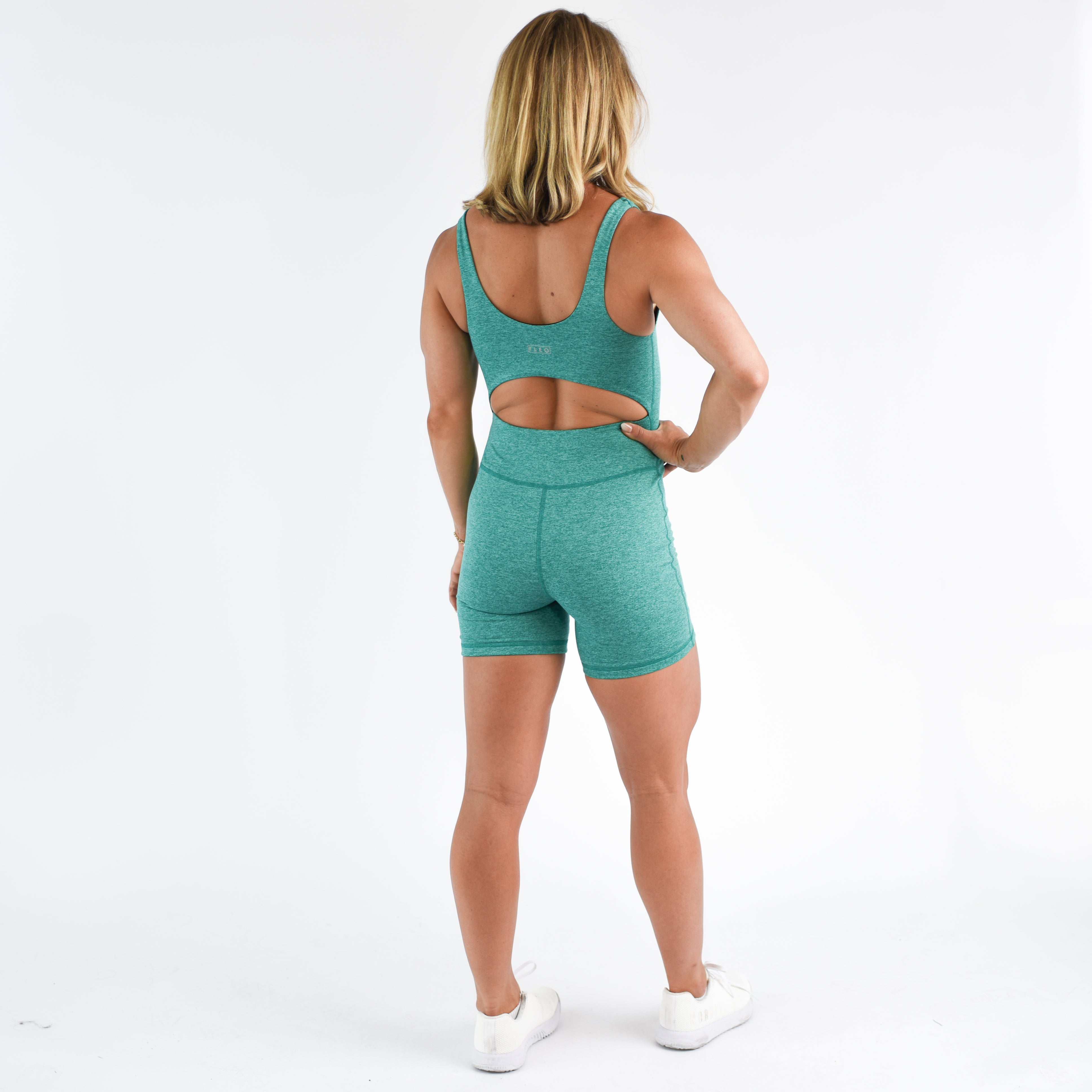 Women's Heather Emerald Open Back Bodysuit