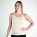 Heather Sand Leopard Full Length Workout Tank - Switch Up