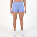 Heather Zen Blue No Front Seam High Rise Spandex Shorts