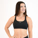 Heather Black Scoop Neck Sports Bra - Isla