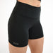 Heather Black Curved High Rise Spandex Short - 5" - Go Go