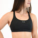 Heather Black Scoop Neck Sports Bra - Isla