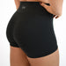 Heather Black No Front Seam High Rise Spandex Shorts