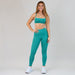 X Back Sports Bra - Heather Emerald - Chloe