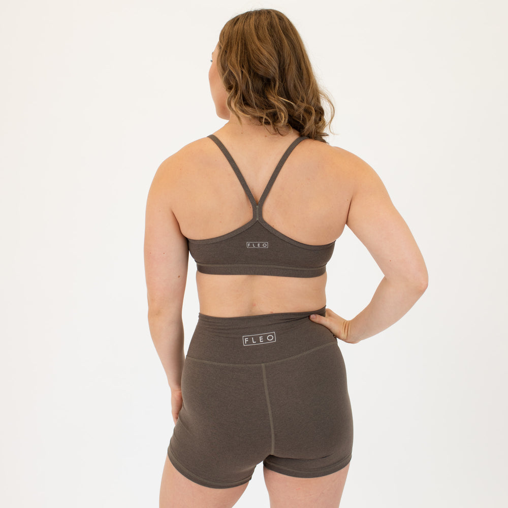 Racerback Sports Bra - Cami in Heather Falcon