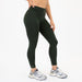 Heather Forest NIght Contoured Workout Legging - Go Go - Curved High Rise