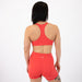 Racerback Sports Bra - Sage in Hibiscus Rib