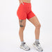 Hibiscus Rib No Front Seam High Rise Spandex Shorts