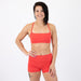 X Back Sports Bra - Chloe in Hibiscus Rib