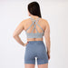 Heather Light Gray High Support Sports Bra - Mia