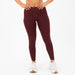 Heather Rosewood Contoured Workout Legging - Go Go - Curved High Rise