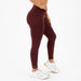 Heather Rosewood Contoured Workout Legging - Go Go - Curved High Rise