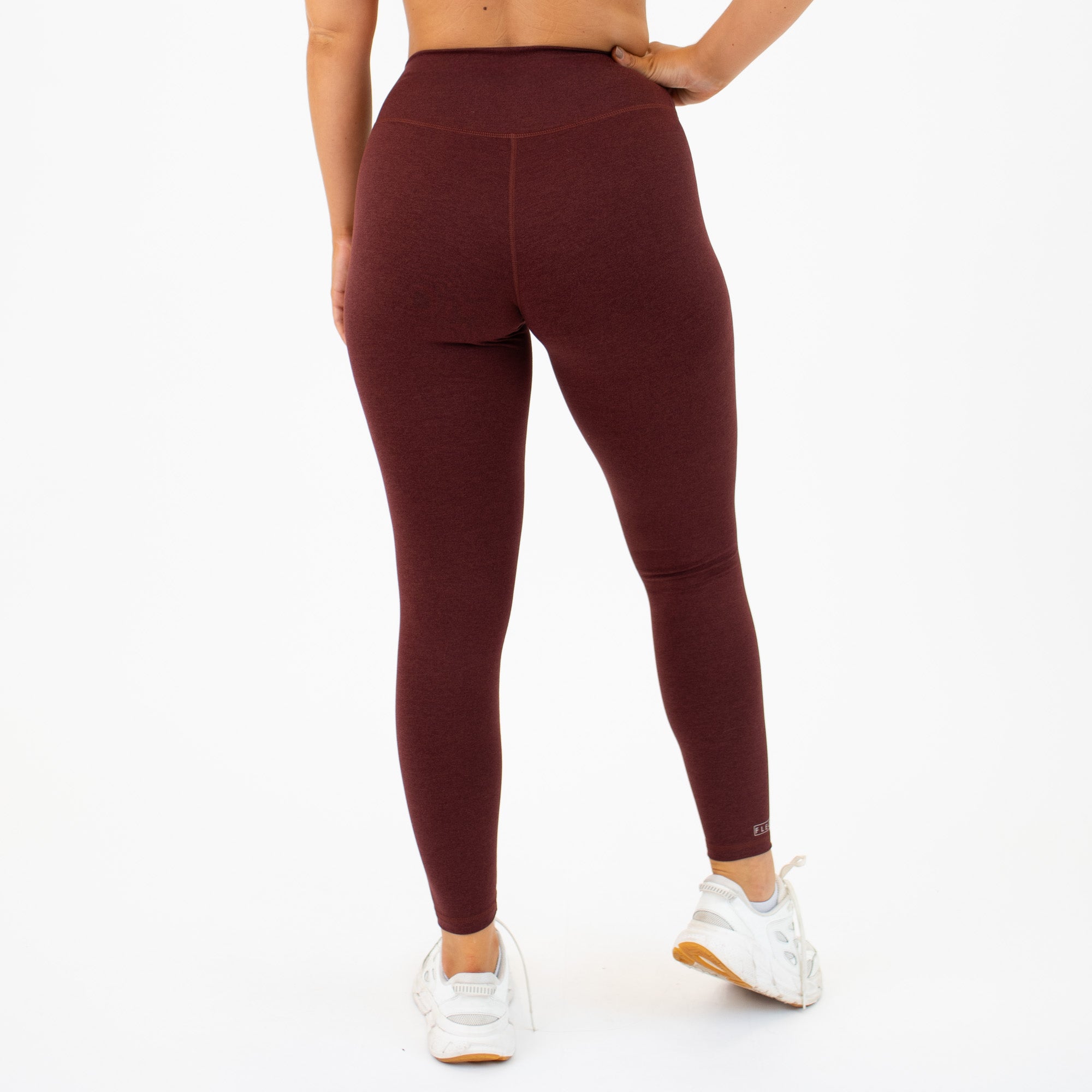 Heather Rosewood Contoured Workout Legging - Go Go - Curved High Rise