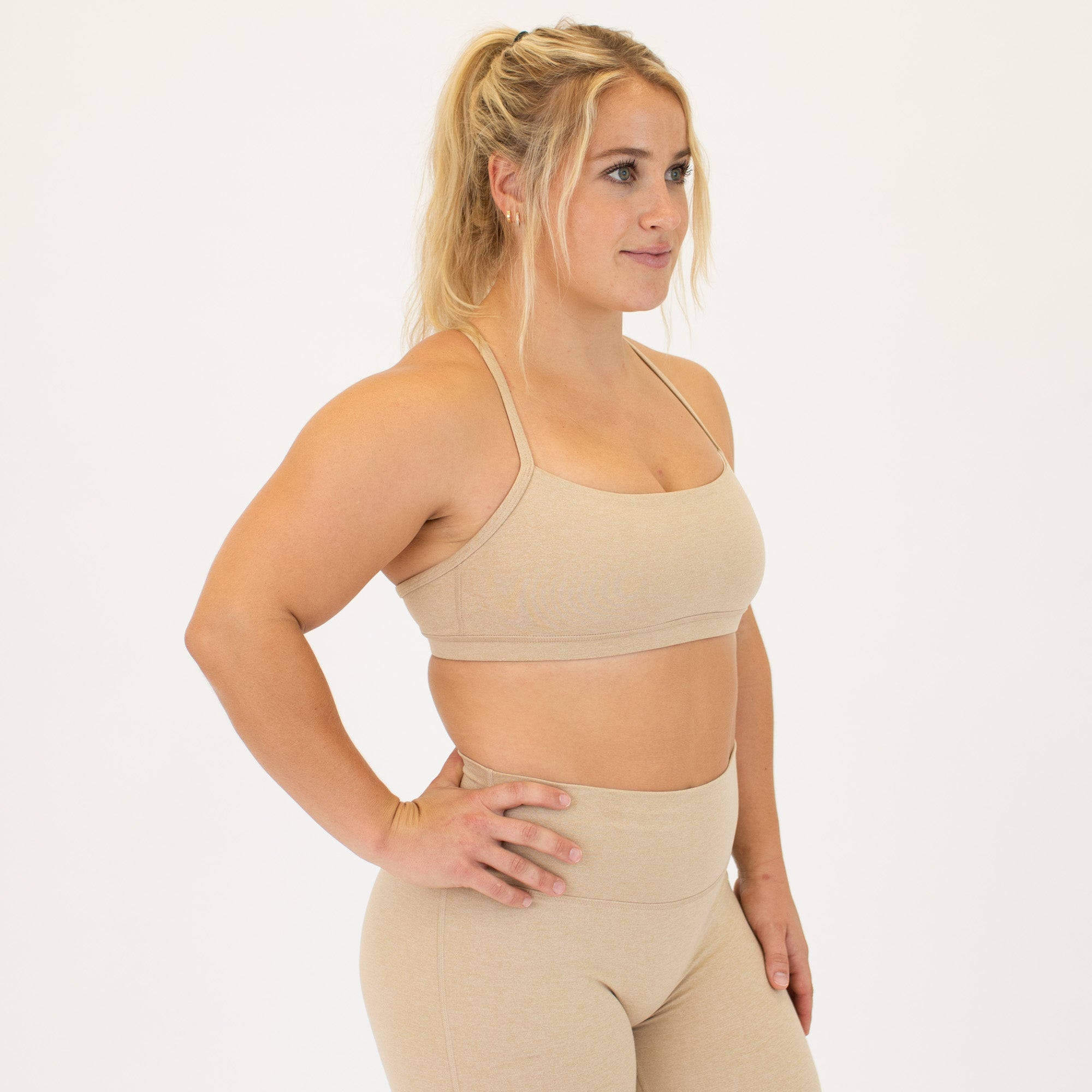 Heather Sesame X Back Sports Bra - Chloe