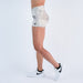 Ivory Dream Mid Rise Contour Training Shorts For Women