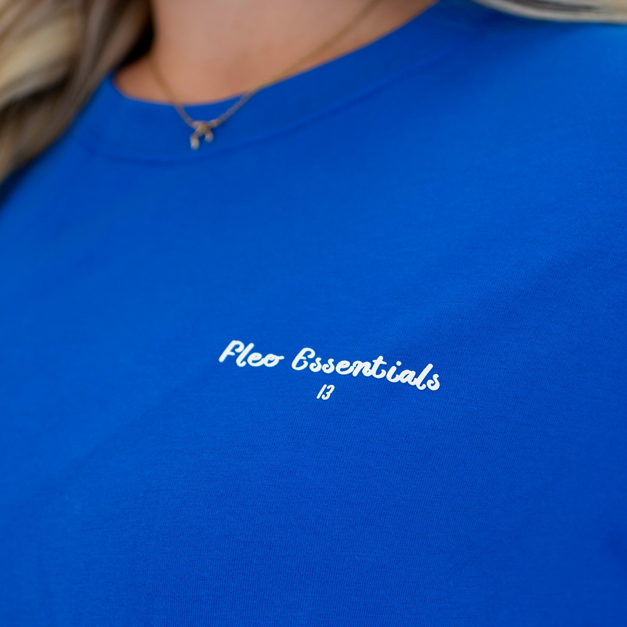 Karma Crewneck Tee - Cobalt