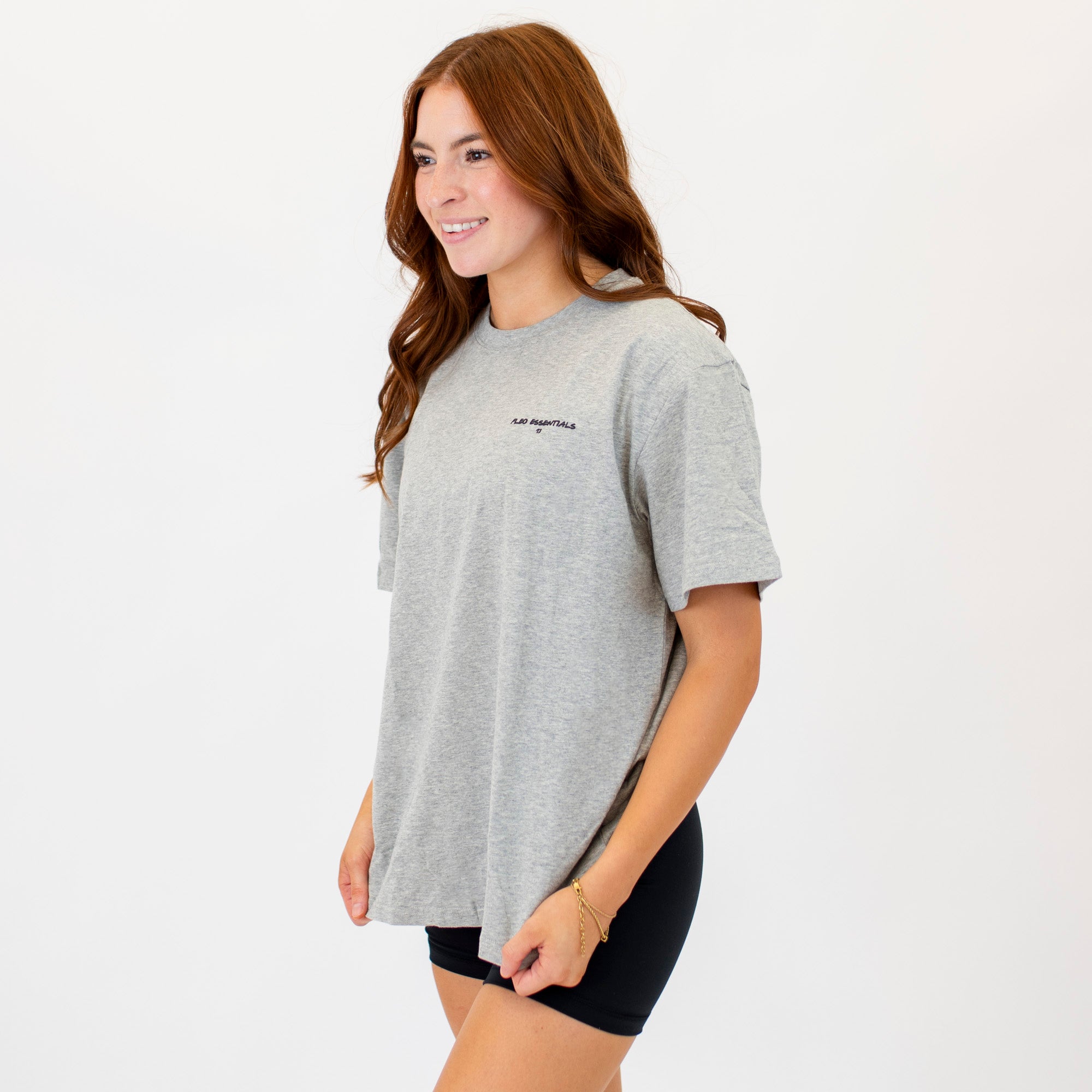 Karma Crewneck Tee - Heather Gray