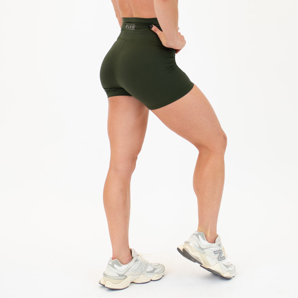 Kombu Green High Rise Spandex Shorts