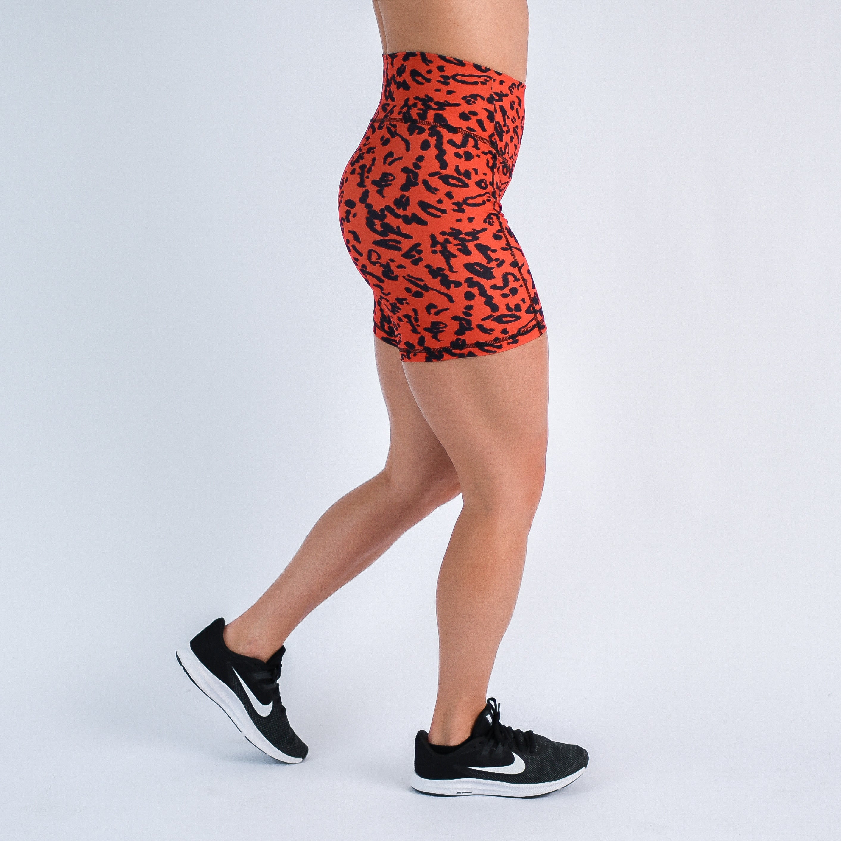 Leopard No Front Seam Training Short - Pedal