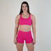 Pink Cabaret Scoop Neck Sports Bra - Isla